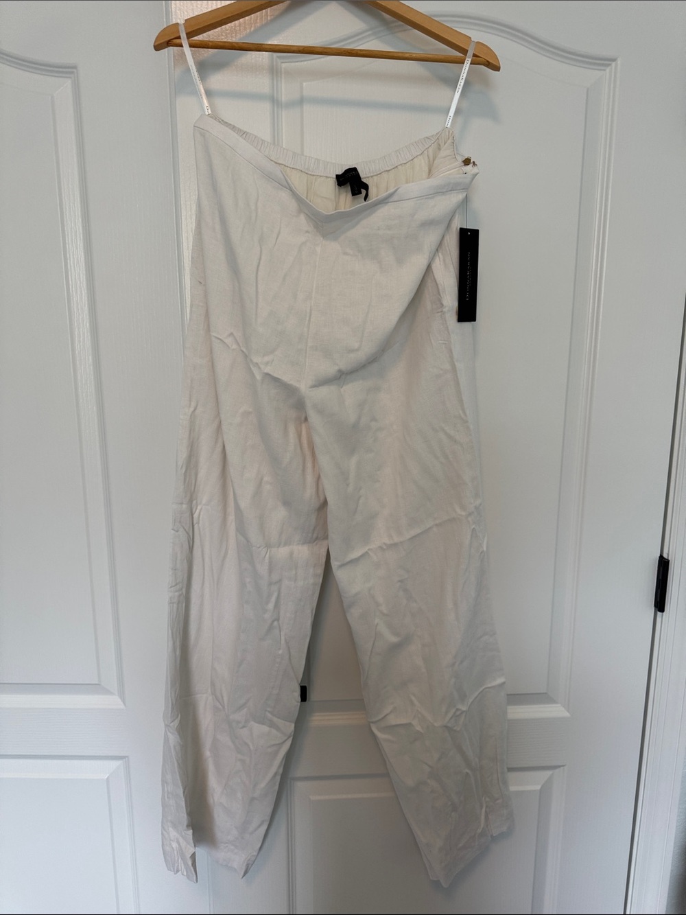 Donna Karan Off-White Wide Leg Jumpsuit